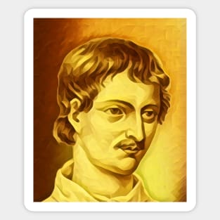 Giordano Bruno Golden Portrait | Giordano Bruno Artwork 8 Sticker